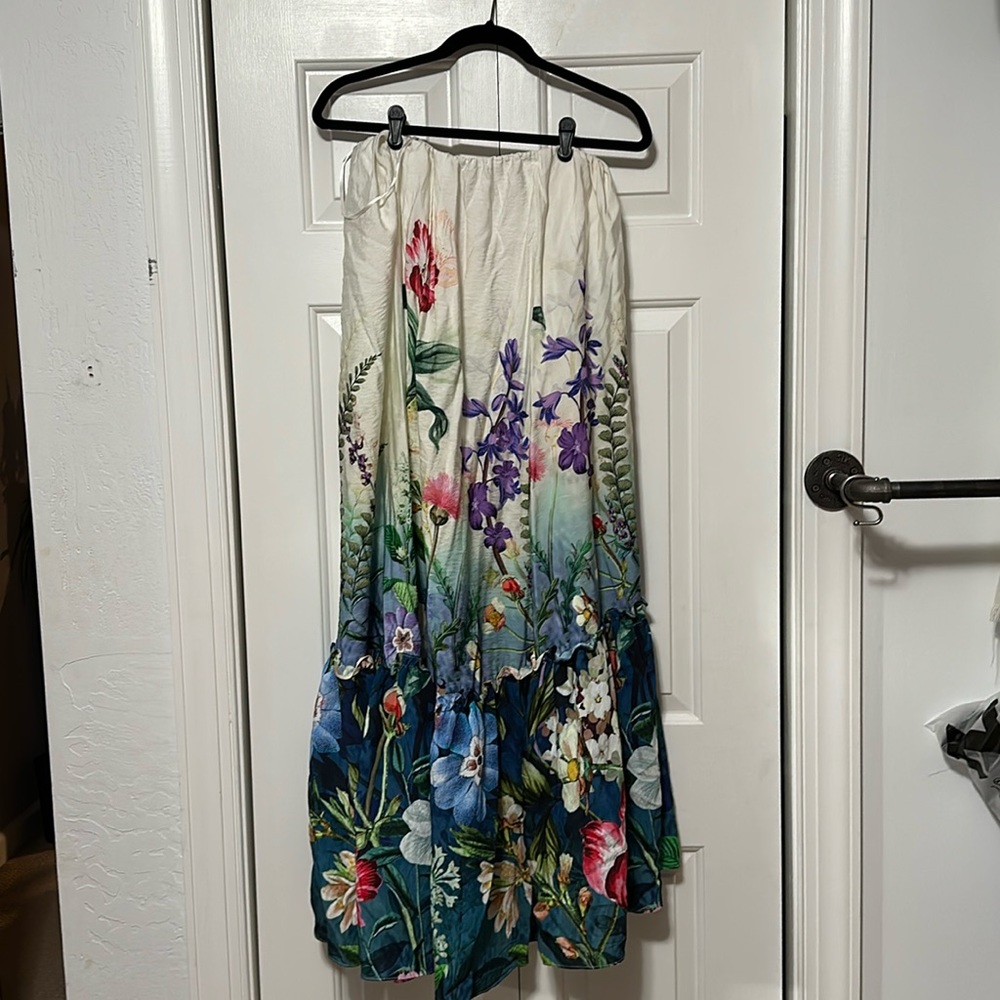 Floral strapless Anthropologie Dress